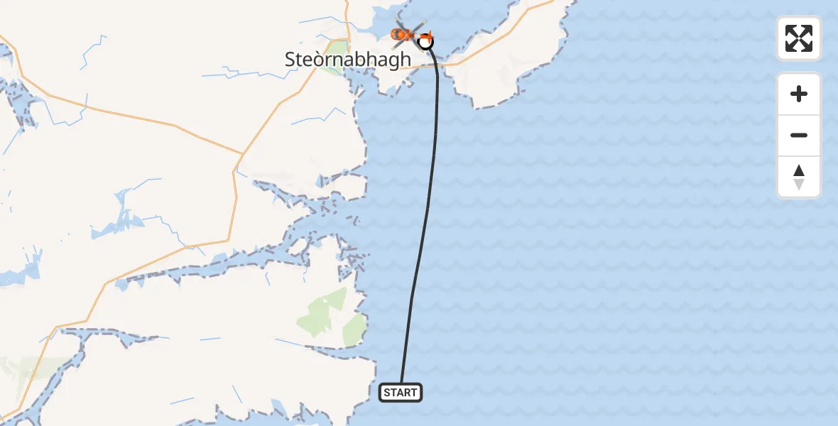Flight route Coastguard Helicopter Inner Seas - Mealabost, 29 May 2026, 19:21