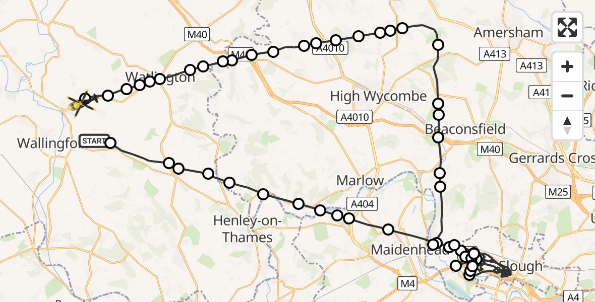Flight route Police Helicopter Benson - Benson, 29 May 2026, 21:12
