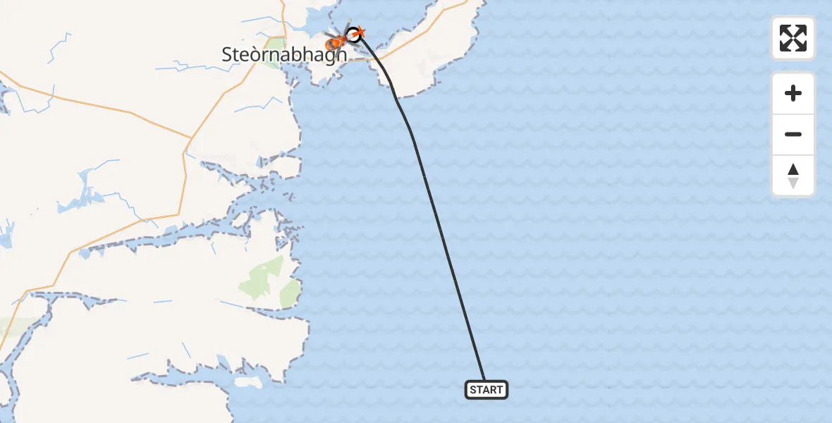 Flight route Coastguard Helicopter Inner Seas - Mealabost, 29 May 2026, 21:38