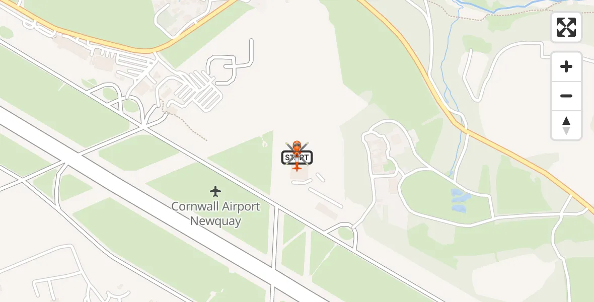 Flight route Coastguard Helicopter Cornwall Airport Newquay - Cornwall Airport Newquay, 30 May 2026, 10:22