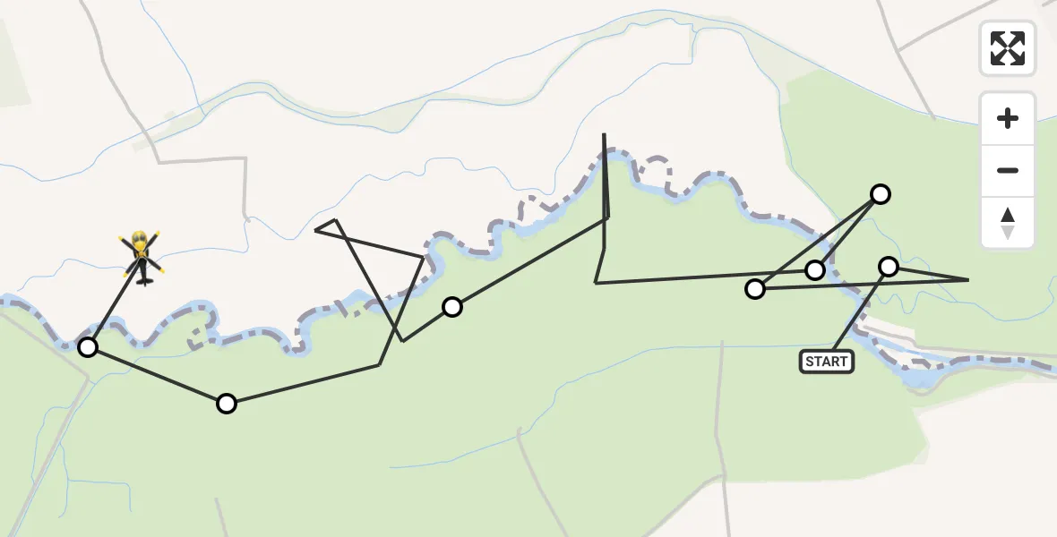 Flight route Police Helicopter Buckland - Clanfield, 30 May 2026, 13:06
