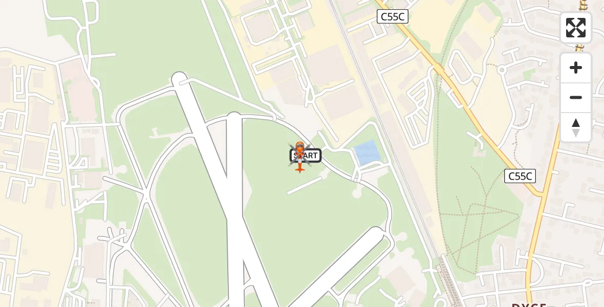 Flight route Coastguard Helicopter Aberdeen International Airport - Aberdeen International Airport, 30 May 2026, 13:54