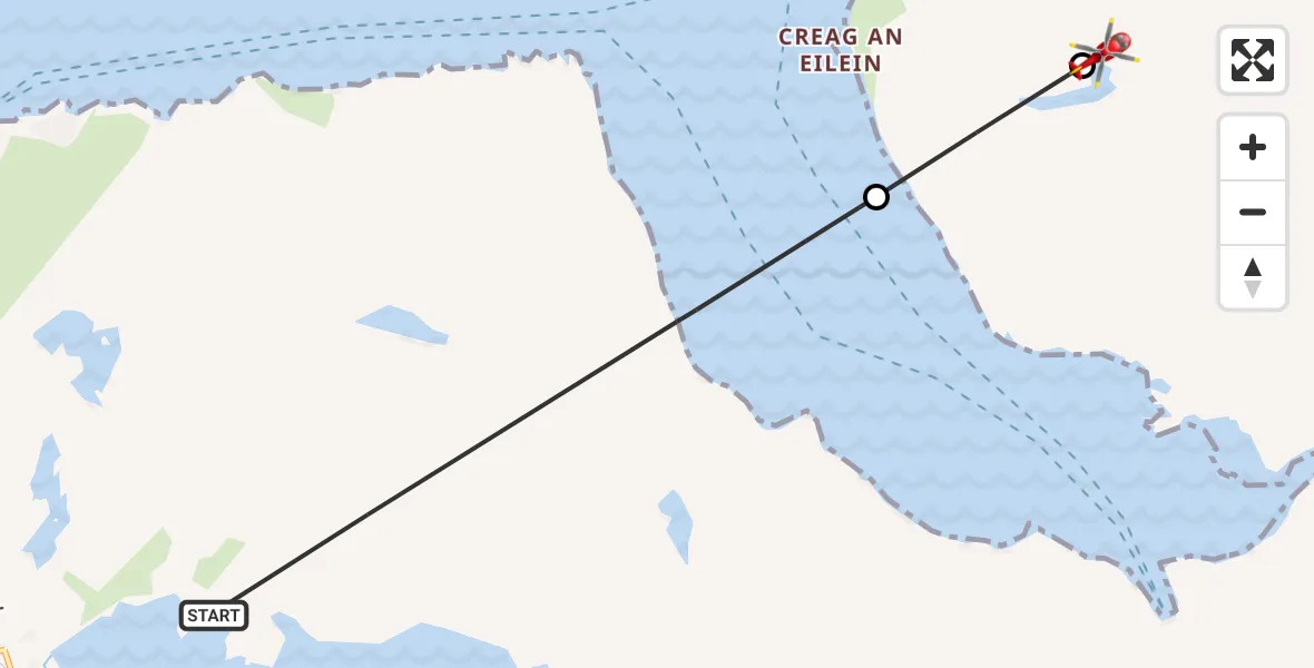 Flight route Air Ambulance Helicopter Inner Seas - Seanachaidh, 30 May 2026, 14:34