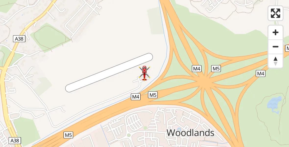 Flight route Air Ambulance Helicopter Almondsbury Helicopter Base - Almondsbury Helicopter Base, 30 May 2026, 17:47