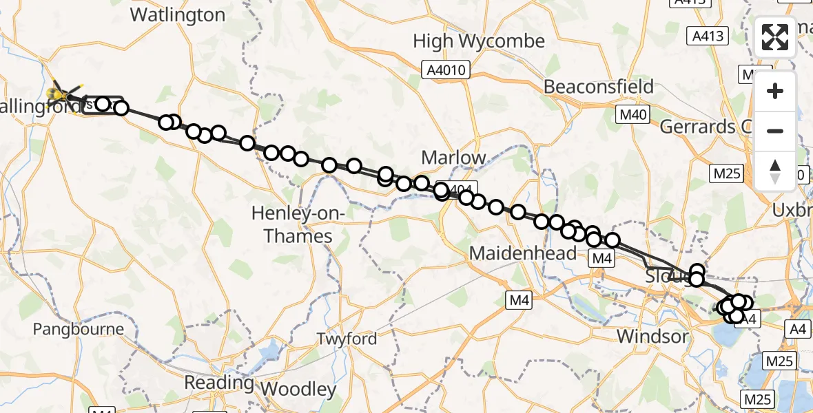 Flight route Police Helicopter Benson - Benson, 30 May 2026, 22:59