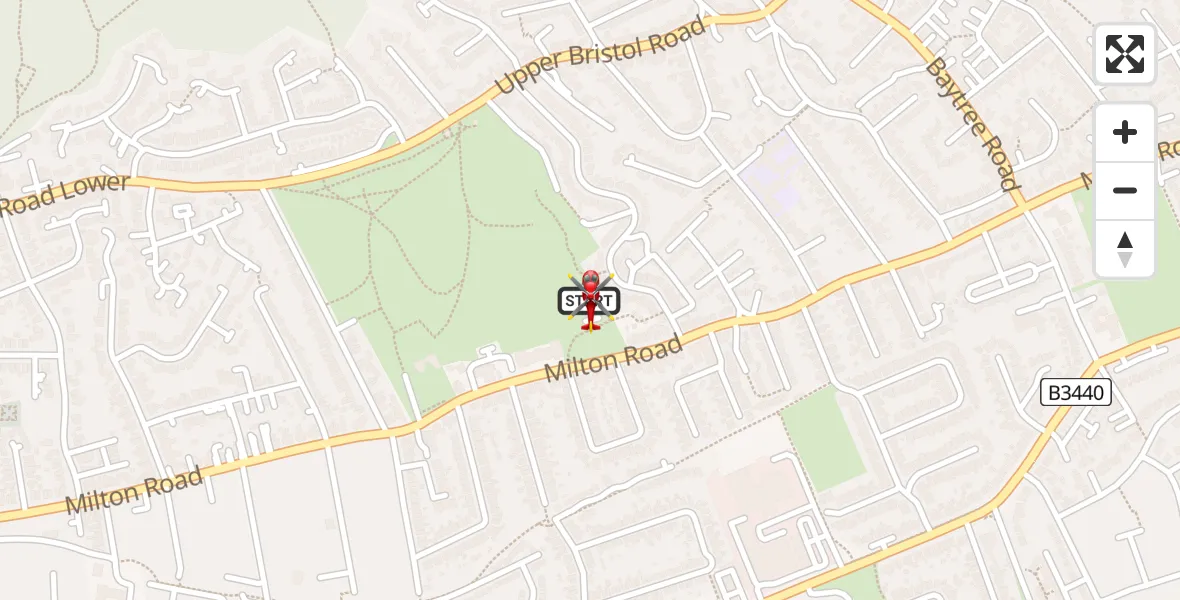 Flight route Air Ambulance Helicopter Weston-super-Mare - Weston-super-Mare, 31 May 2026, 08:40