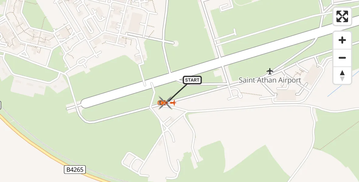 Flight route Coastguard Helicopter MOD St Athan - MOD St Athan, 31 May 2026, 14:52
