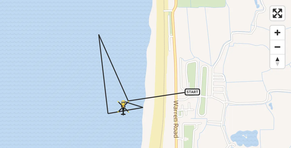 Flight route Police Helicopter Brean - Brean, 31 May 2026, 19:47
