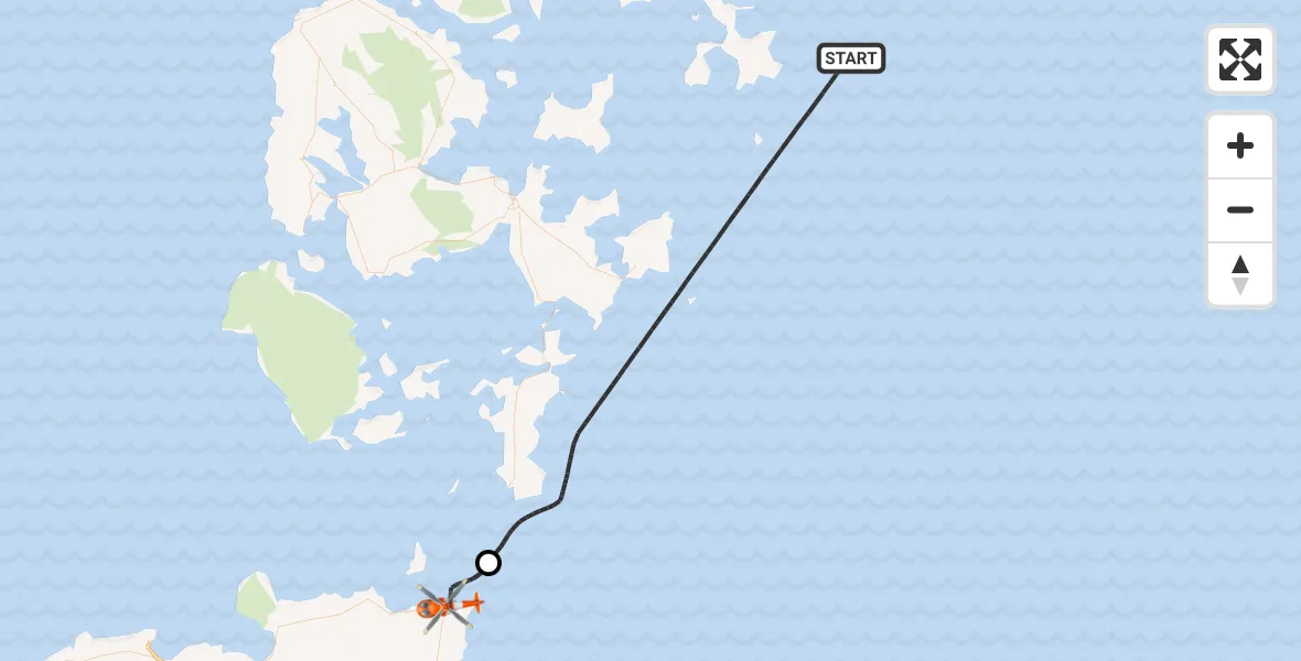 Flight route Coastguard Helicopter North Sea - North Atlantic Ocean, 31 May 2026, 21:01