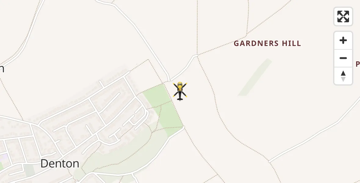 Flight route Police Helicopter Newhaven - Newhaven, 01 June 2026, 12:47