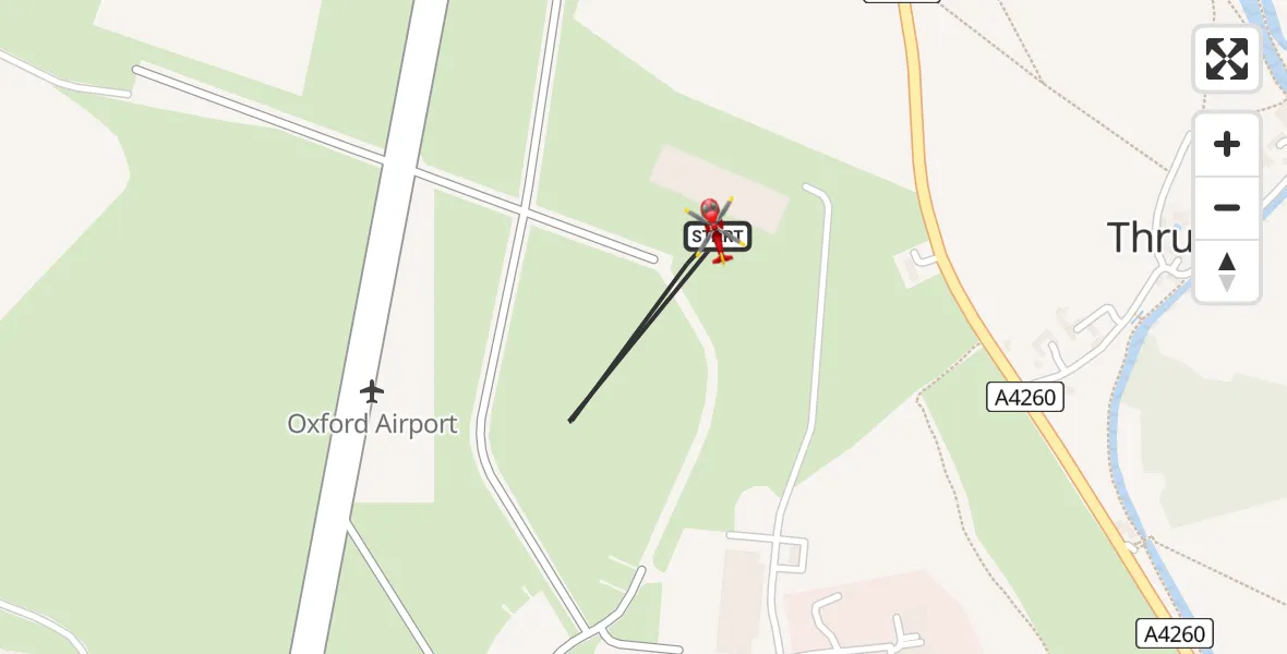 Flight route Air Ambulance Helicopter London Oxford Airport - London Oxford Airport, 02 June 2026, 10:34