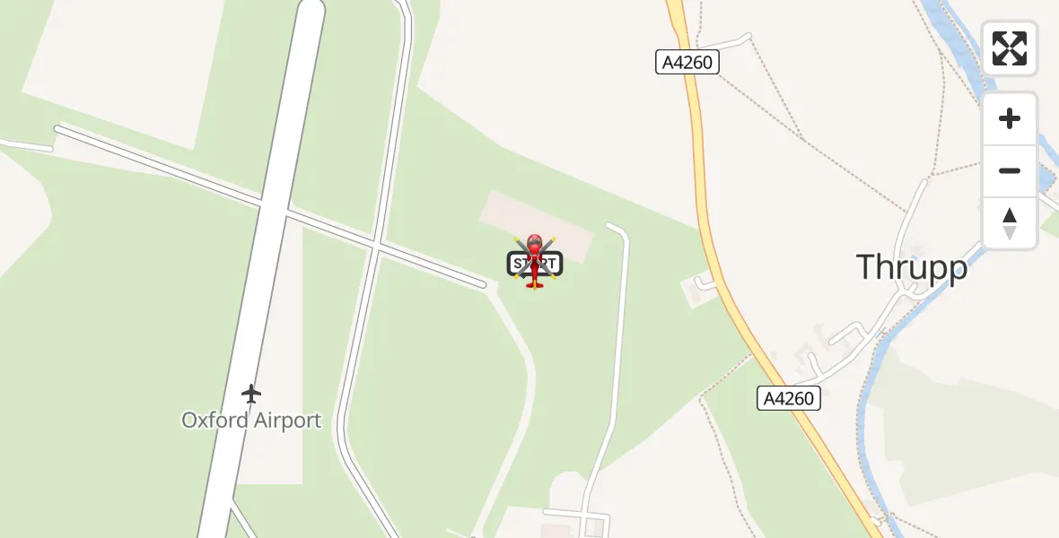 Flight route Air Ambulance Helicopter London Oxford Airport - London Oxford Airport, 02 June 2026, 11:06