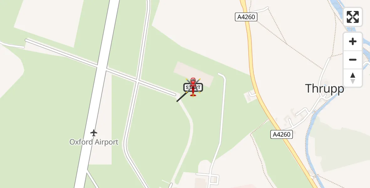 Flight route Air Ambulance Helicopter London Oxford Airport - London Oxford Airport, 02 June 2026, 12:28