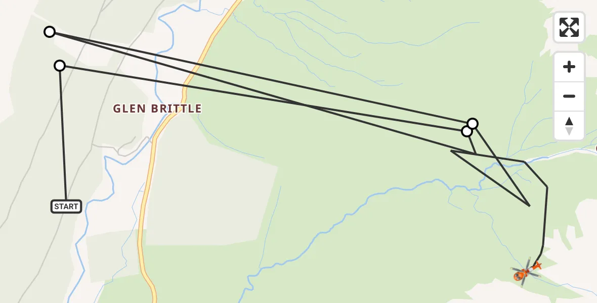 Flight route Coastguard Helicopter Highland - Coire a' Ghreadaidh, 02 June 2026, 15:12