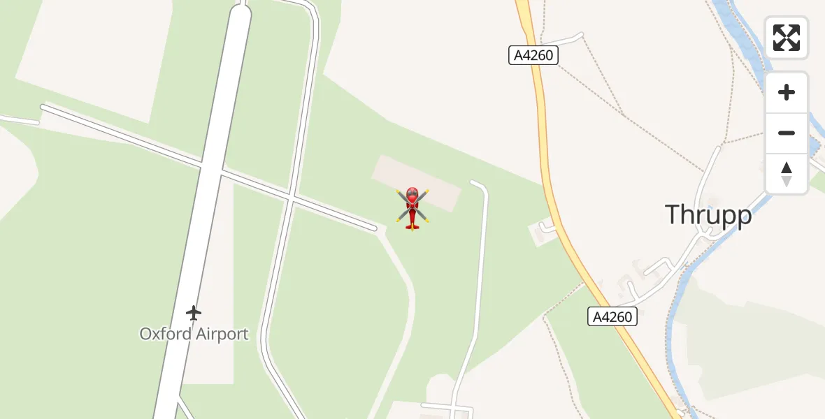 Flight route Air Ambulance Helicopter London Oxford Airport - London Oxford Airport, 03 June 2026, 08:15
