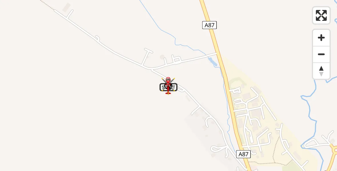 Flight route Air Ambulance Helicopter Portree Community Helipad - Portree - Port Rìgh, 03 June 2026, 18:29