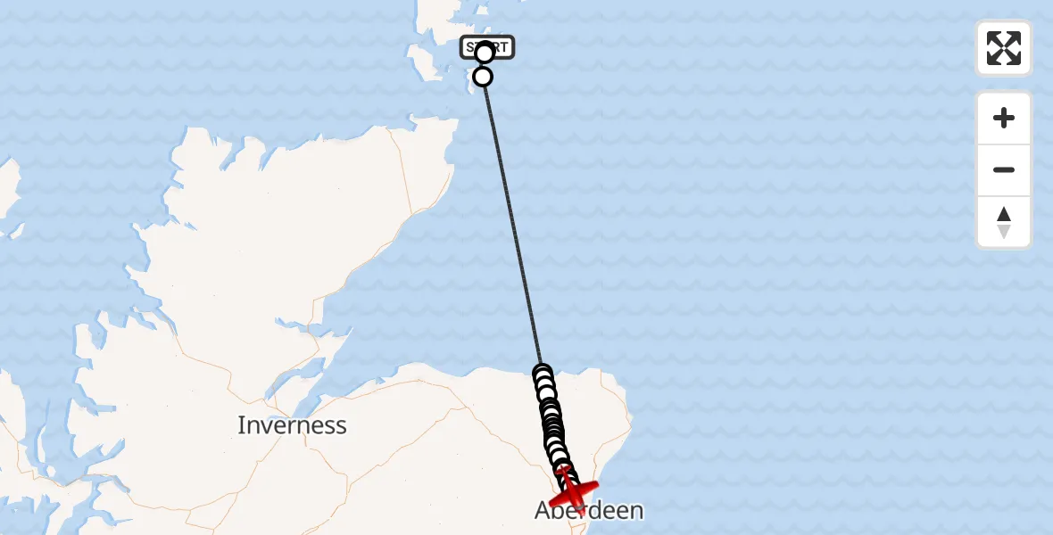 Flight route Air Ambulance Aircraft Toab - Cothal, 03 June 2026, 21:26