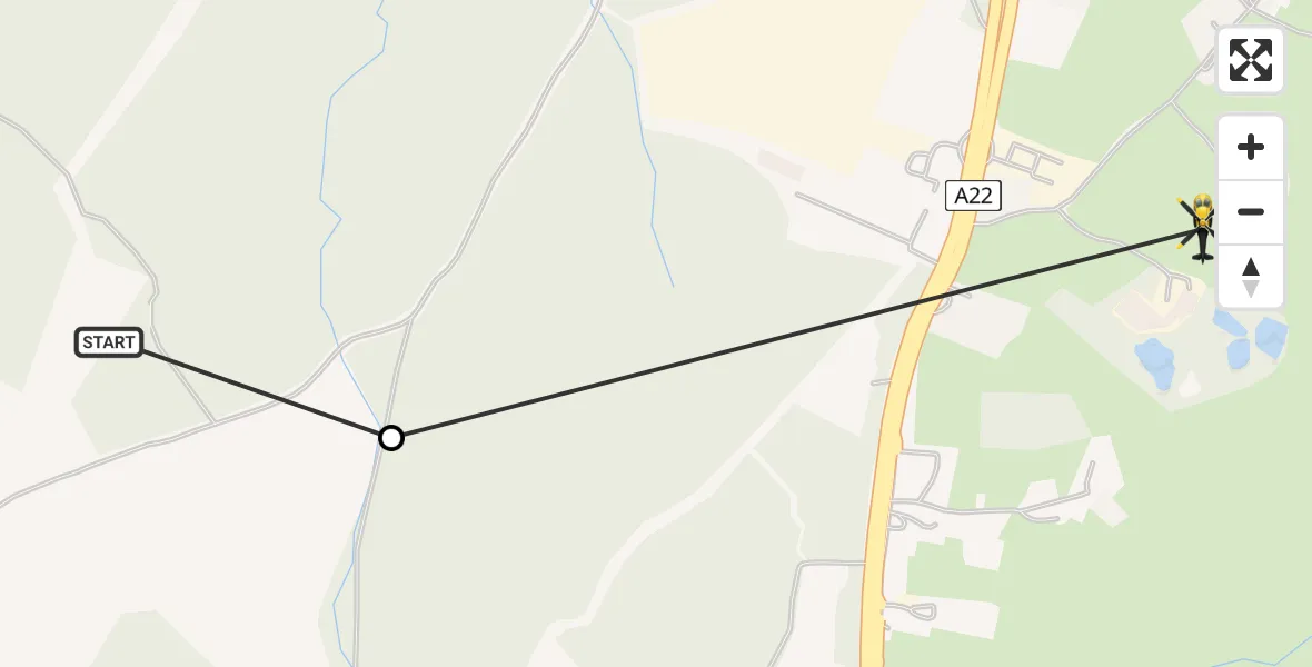 Flight route Police Helicopter Polegate - Polegate, 03 June 2026, 23:27