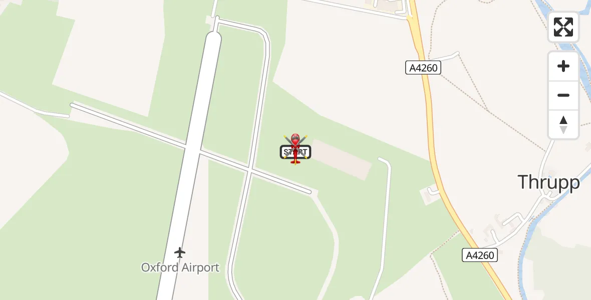 Flight route Air Ambulance Helicopter London Oxford Airport - London Oxford Airport, 04 June 2026, 09:41