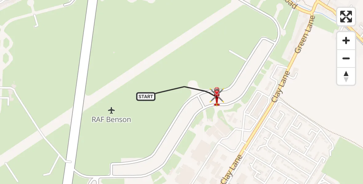 Flight route Air Ambulance Helicopter RAF Benson - RAF Benson, 04 June 2026, 13:24