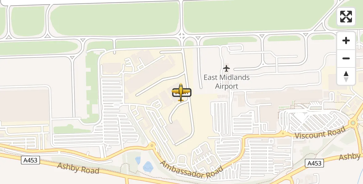 Flight route Police Aircraft East Midlands Airport - East Midlands Airport, 04 June 2026, 14:02