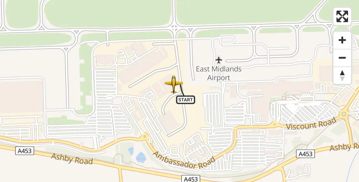 Flight route Police Aircraft East Midlands Airport - East Midlands Airport, 04 June 2026, 15:39