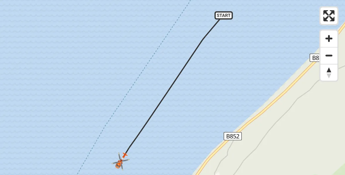 Flight route Coastguard Helicopter Loch Ness - Loch Ness, 04 June 2026, 17:33