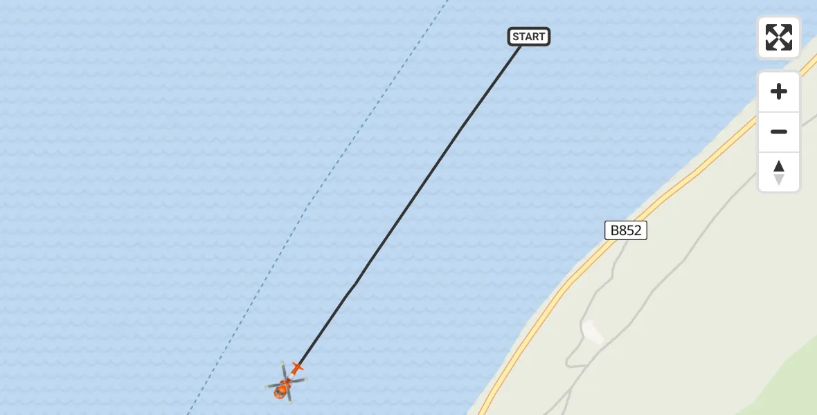Flight route Coastguard Helicopter Loch Ness - Loch Ness, 04 June 2026, 17:49