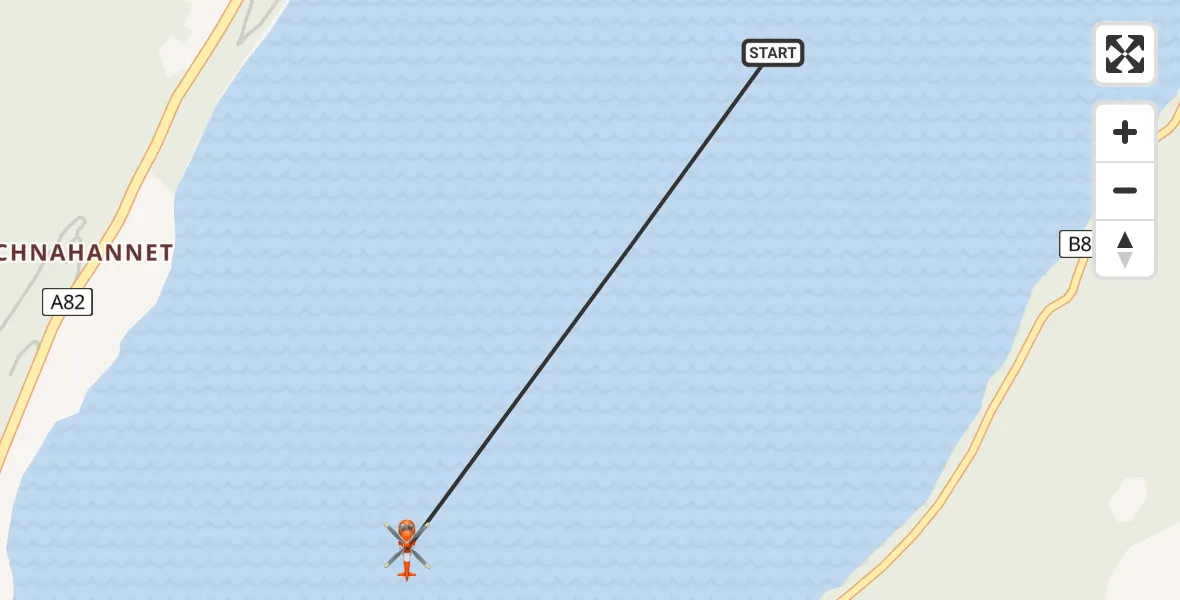 Flight route Coastguard Helicopter Loch Ness - Loch Ness, 04 June 2026, 18:09