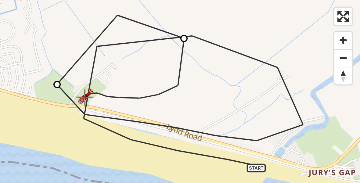 Flight route Air Ambulance Helicopter Rother - Rother, 04 June 2026, 18:23