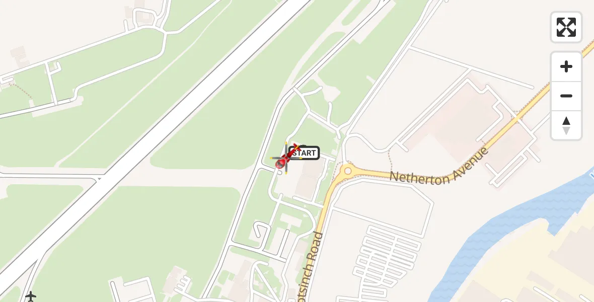 Flight route Air Ambulance Helicopter Glasgow Airport - Glasgow Airport, 05 June 2026, 09:54