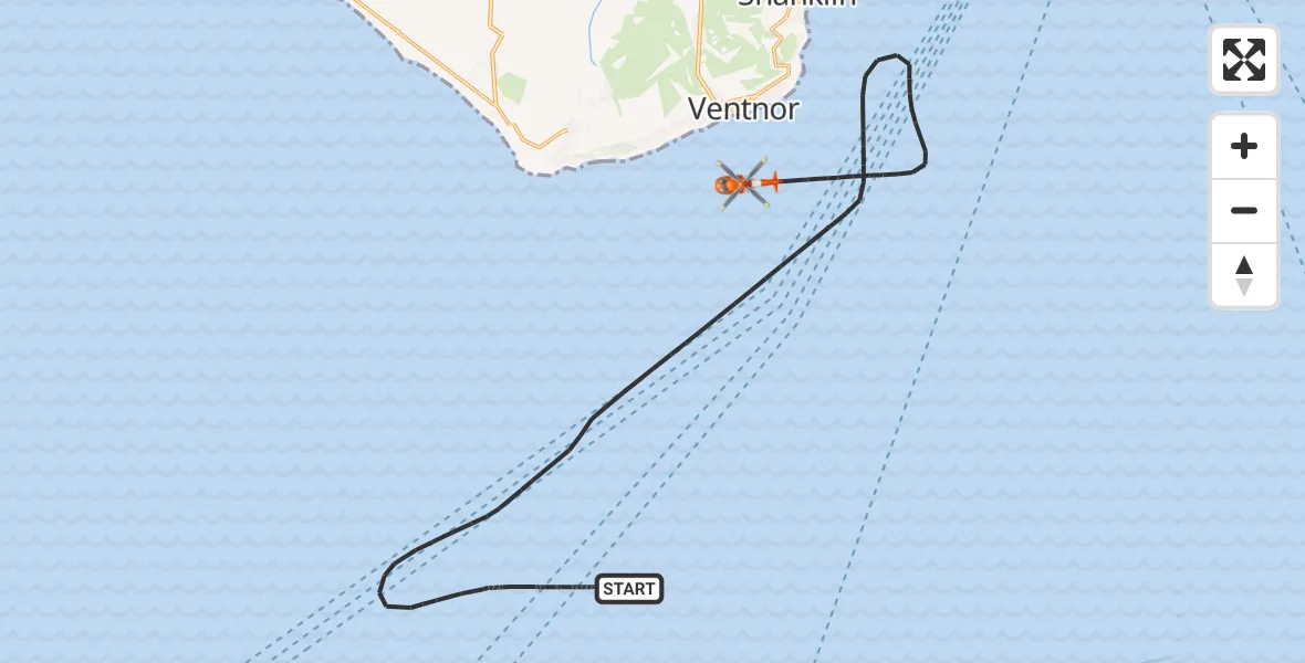 Flight route Coastguard Helicopter English Channel - English Channel, 05 June 2026, 10:09