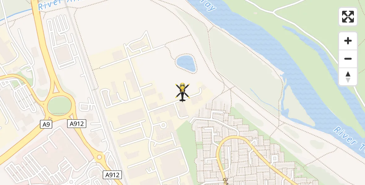 Flight route Police Helicopter Perth - Perth, 05 June 2026, 13:29