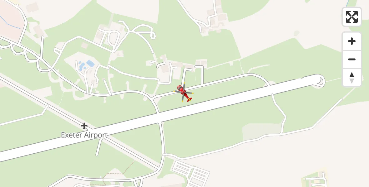 Flight route Air Ambulance Helicopter Exeter International Airport - Exeter International Airport, 05 June 2026, 14:12