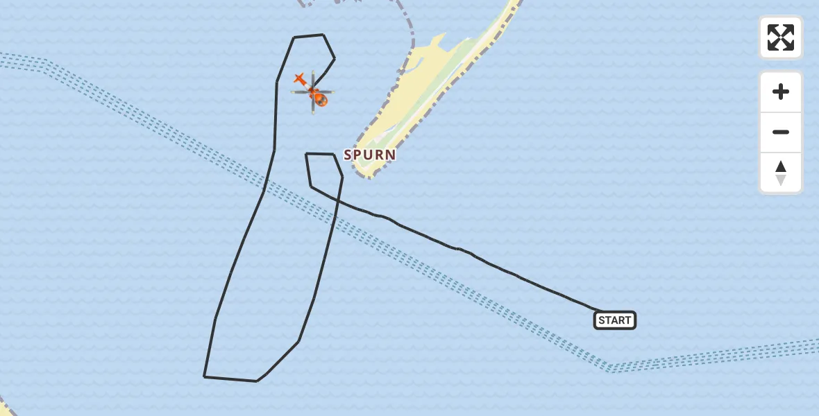 Flight route Coastguard Helicopter North Sea - North Sea, 05 June 2026, 15:04