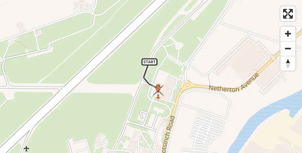 Flight route Coastguard Helicopter Glasgow Airport - Glasgow Airport, 05 June 2026, 19:12
