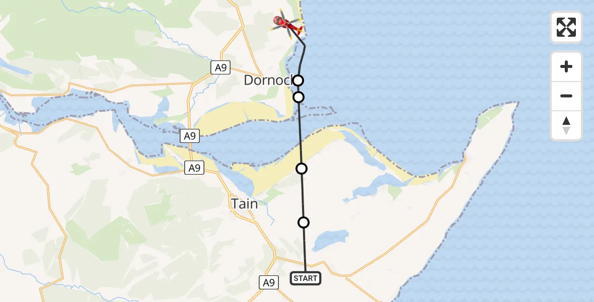 Flight route Air Ambulance Helicopter Loandhu - Embo, 06 June 2026, 13:13