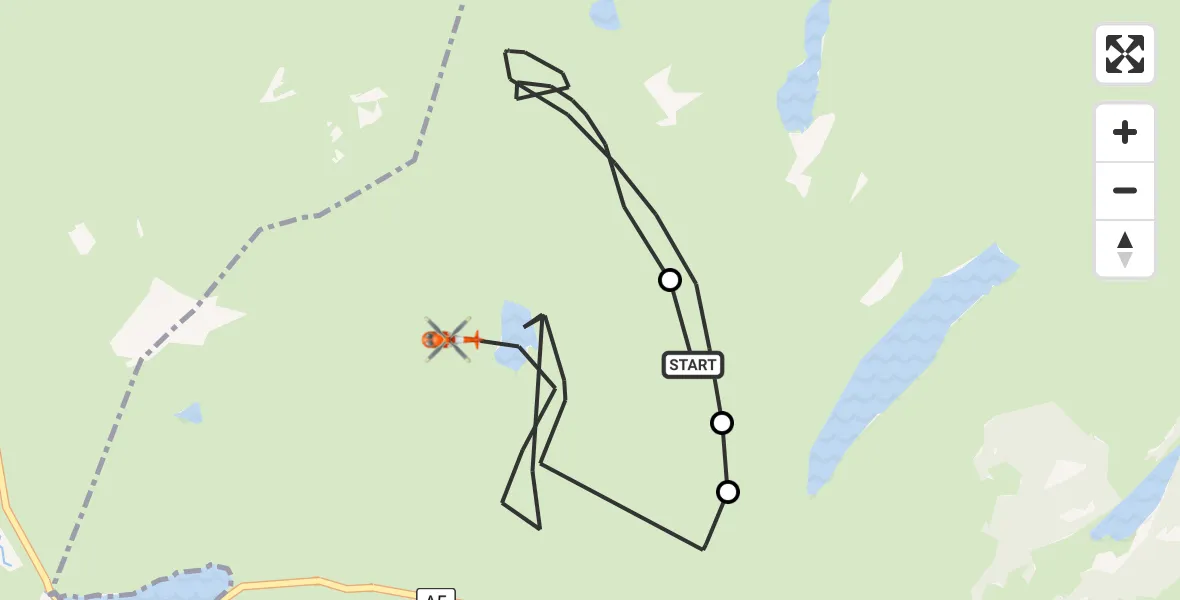 Flight route Coastguard Helicopter Capel Curig - Capel Curig, 06 June 2026, 13:50