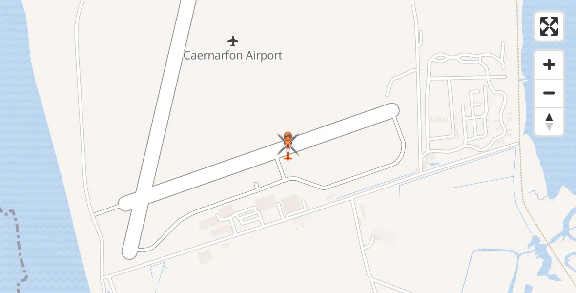 Flight route Coastguard Helicopter Caernarfon Airport - Caernarfon Airport, 06 June 2026, 14:24