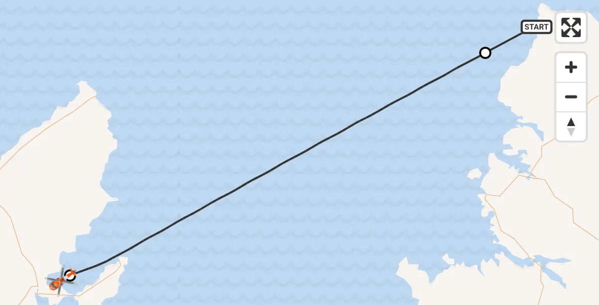 Flight route Coastguard Helicopter North Atlantic Ocean - Àird Thunga, 06 June 2026, 14:39