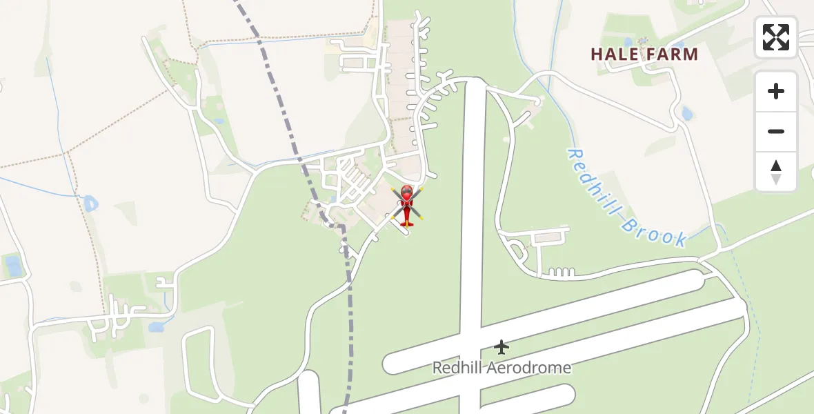 Flight route Air Ambulance Helicopter Redhill Aerodrome - Redhill Aerodrome, 06 June 2026, 15:00