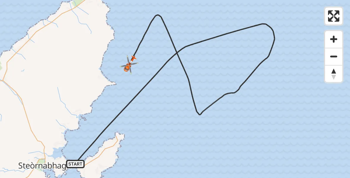 Flight route Coastguard Helicopter Inner Seas - Inner Seas, 07 June 2026, 14:22