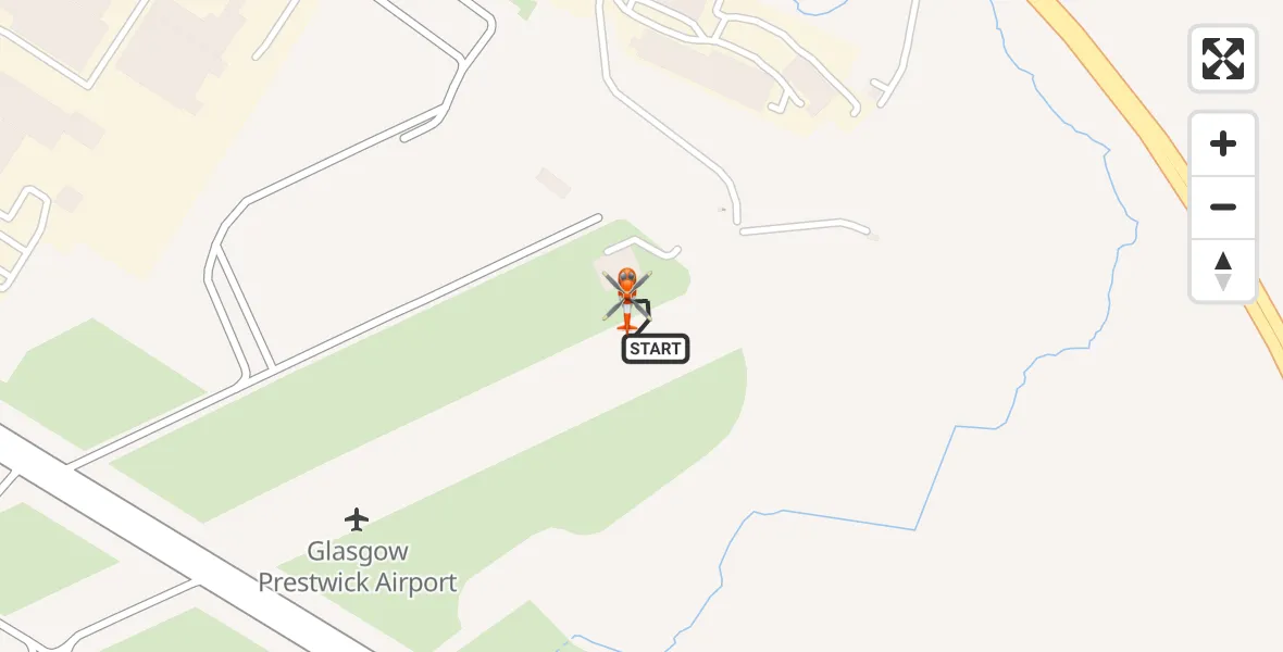 Flight route Coastguard Helicopter Glasgow Prestwick Airport - Glasgow Prestwick Airport, 07 June 2026, 14:58