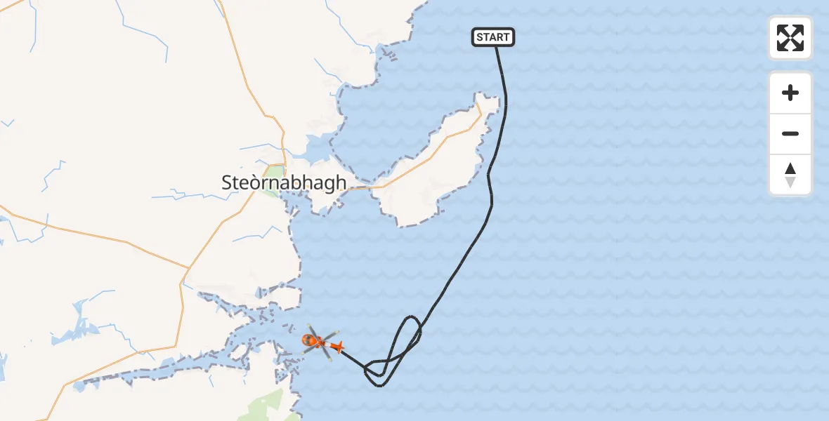 Flight route Coastguard Helicopter Inner Seas - Inner Seas, 07 June 2026, 15:32