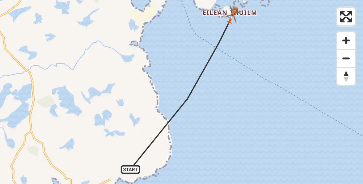 Flight route Coastguard Helicopter Inner Seas - Inner Seas, 07 June 2026, 16:05