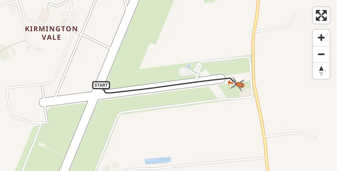 Flight route Coastguard Helicopter Humberside Airport - Humberside Airport, 08 June 2026, 04:34
