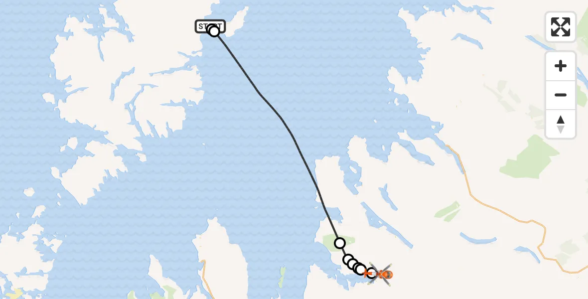 Flight route Coastguard Helicopter Stornoway Airport - Torridon, 08 June 2026, 12:06