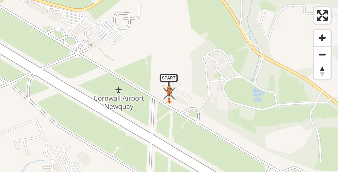 Flight route Coastguard Helicopter Cornwall Airport Newquay - Cornwall Airport Newquay, 08 June 2026, 12:56