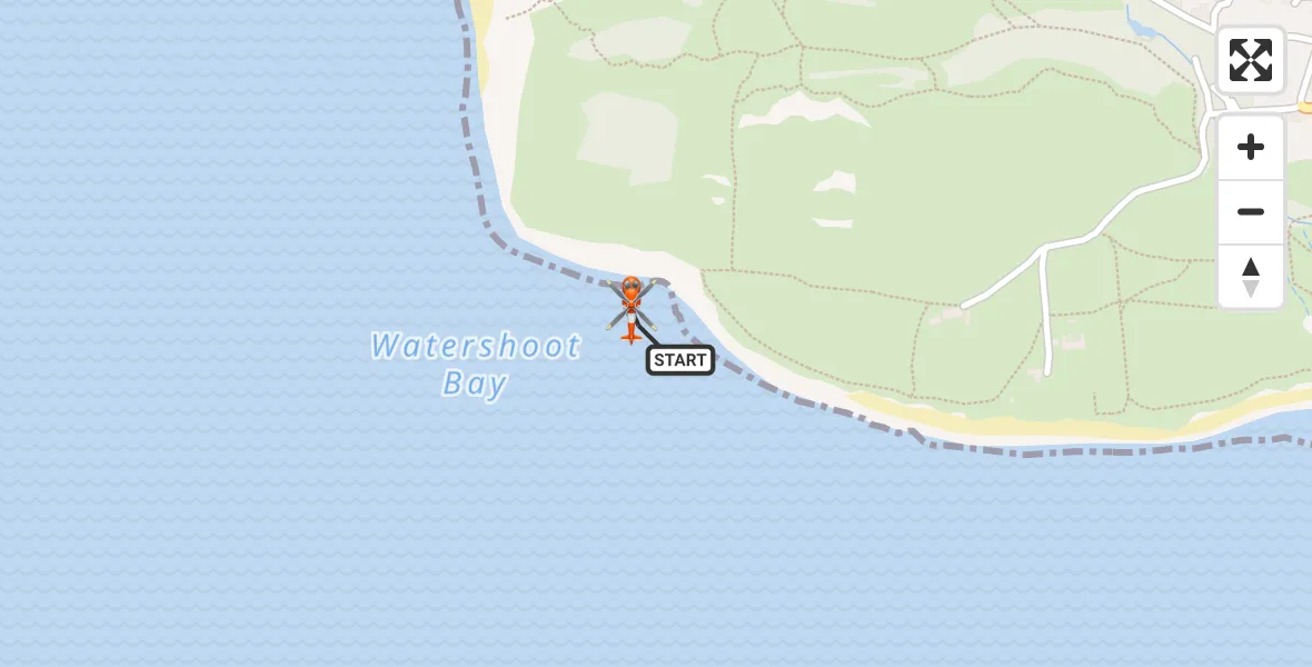 Flight route Coastguard Helicopter Niton - Niton, 08 June 2026, 14:45