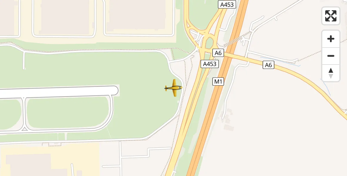 Flight route Police Aircraft East Midlands Airport - East Midlands Airport, 08 June 2026, 17:02